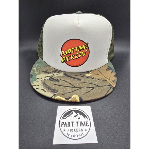 Part Time Pickers Truckers Camoflauge Snapback Hat OSFM NEW With Sticker - Picture 3 of 13